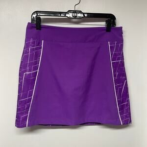 Adidas Womens Purple White Clima Cool Tennis Skort Skirt Attached Shorts 4 Small